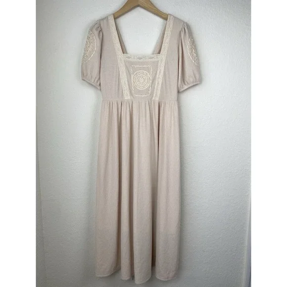 sachin and babi light blue dress Celandine Linen Blend Empire-Waist Fitted Mini Dress